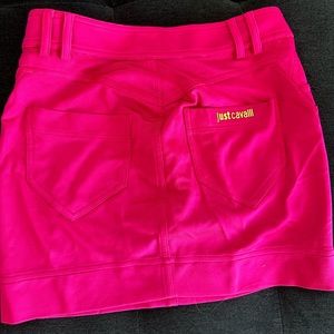 Just cavali , bright pink mini skirt , size S